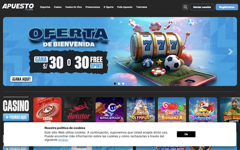 Portada de Apuesto (apuesto.com)