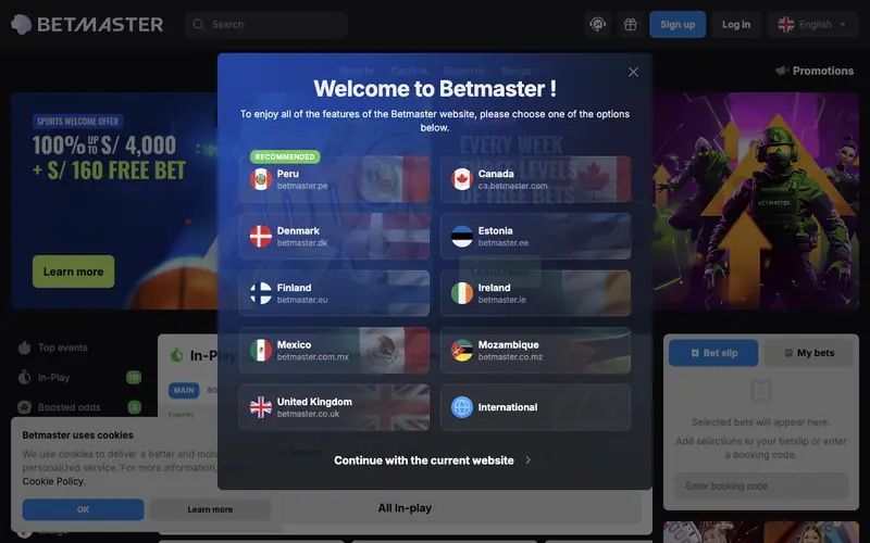 Portada de Betmaster (betmaster.pe)
