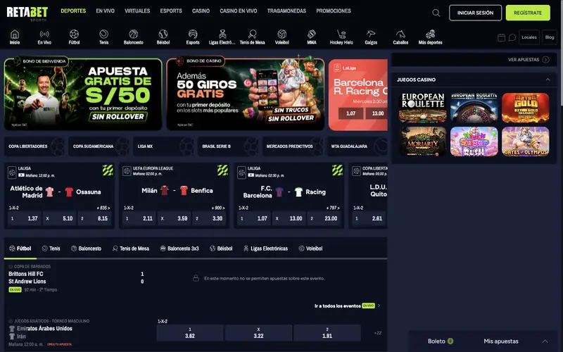 Portada de Retabet (retabet.pe)