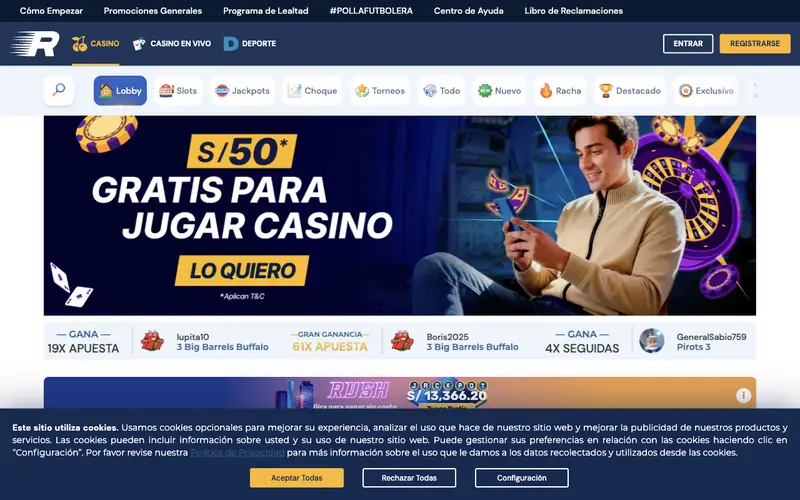 Portada de Rushbet (rushbet.pe)